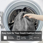 Leather Look Couch Cushion Covers Sofa Seat Slipcovers Sets Couches Furniture - Image 9