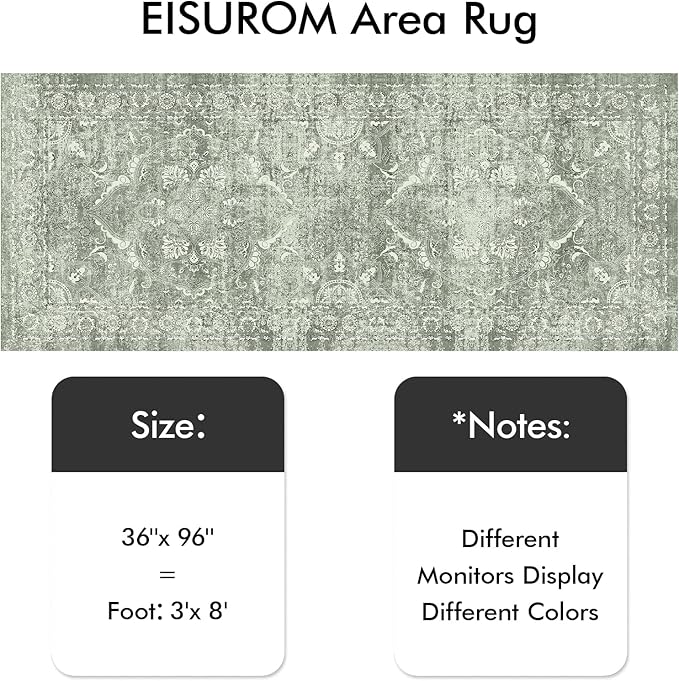 Washable 3x8 Runner Rug - Image 6