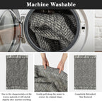 Collive 3' x 5' Indoor Entryway Rug, Boho Modern Grey Washable Kitchen Rug