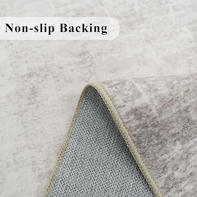 Washable 2x6 Thin Runner Rug: Abstract Soft Entryway Doormat Water-Resistan - Image 7