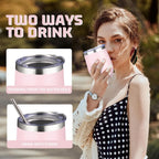 12oz/4 Pack Wine Tumbler Glasses with Lid Stemless Double Wall Vacuum Stainless Steel Travel Tumbler Keeping Cold & Hot for Wine,Coffee,Cocktails,Christmas Drinks-Family and Gifts(Multi color-10)