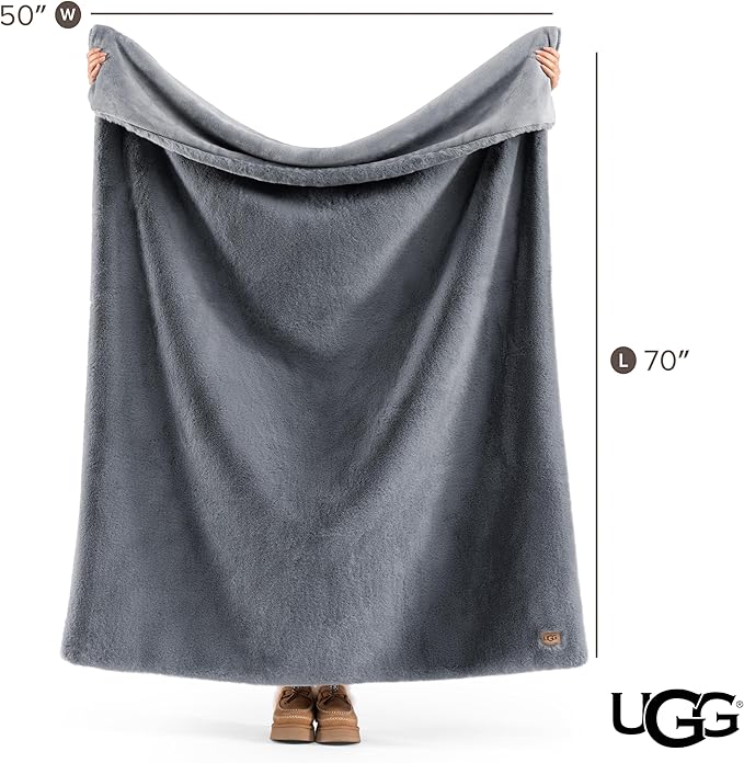 UGG Euphoria Faux Fur Throw Blanket, Oversized Soft Throw - Image 8