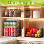 4 Pack XXL Stackable Wire Storage Basket, Extra Large Capacity Pantry Organizer and Storage, Muti-Purpose for Vegetable Fruit Basket & Can Organizer & Snack Rack & Metal Pantry Bin