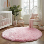 Amdrebio Pink Round Area Rugs 7Ft - Image 7