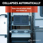 Lippert Solid Step RV Shoe Storage Organizer for Triple and Quad Step Assemblies with All-Weather Mesh Fabric, Easy DIY Install, (4) Extra Clips - 2025008967