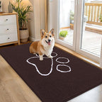 OLANLY Dog Door Mat for Muddy Paws 54x32, Paw Print Design, Absorbs Moisture by OLANLY