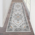 HEBE Hallway Runner Rug 2'x6' Washable Vintage Distressed Area Rugs Non Slip by HEBE
