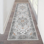 HEBE Hallway Runner Rug 2'x6' Washable Vintage Distressed Area Rugs Non Slip by HEBE