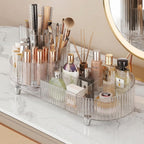 Rotating Makeup Organizer for Vanity Countertop, White