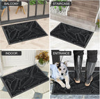 Colorxy Waterproof Doormat, Sturdy Natural Rubber Front Indoor Mat, Non Slip - Image 6