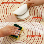 26"x16" Extra Thick Silicone Baking Mat for Pastry and Bread