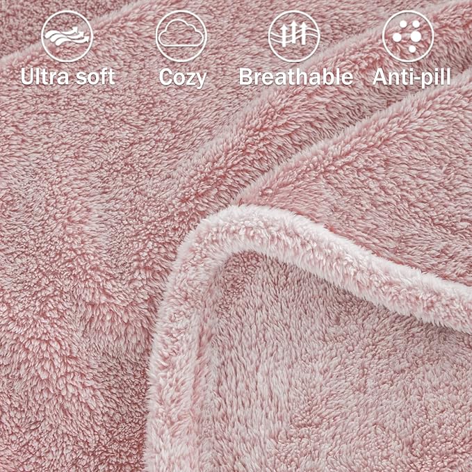 Exclusivo Mezcla Plush Fuzzy Fleece Throw Blanket Extra Large, Super Soft - Image 2