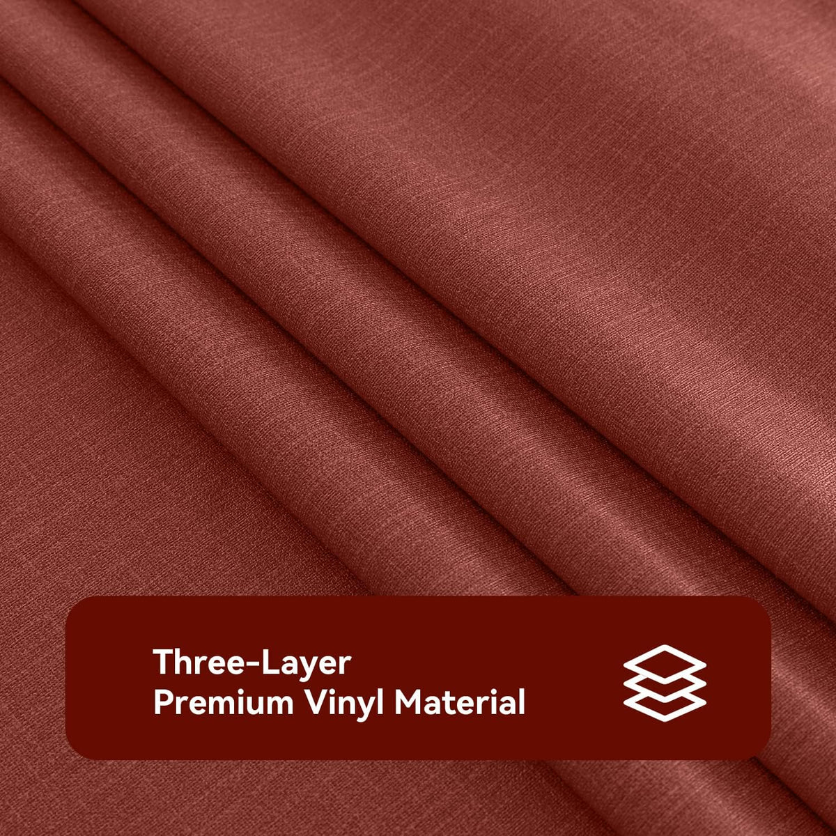Romanstile Waterproof Vinyl Tablecloth Rectangle, 60 x 102 Inch, Burgundy