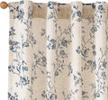 Lazzzy Floral Linen Curtains Farmhouse Extra Long Curtain by Lazzzy