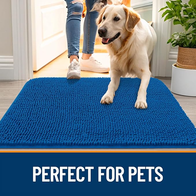 OLANLY Dog Door Mat for Muddy Paws 47x20, Absorbs Moisture and Dirt, Absorbent - Image 6