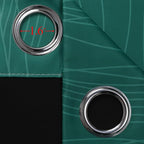 Estelar Textiler Ombre Greyish White and Green Blackout Curtains & Drapes - Image 7