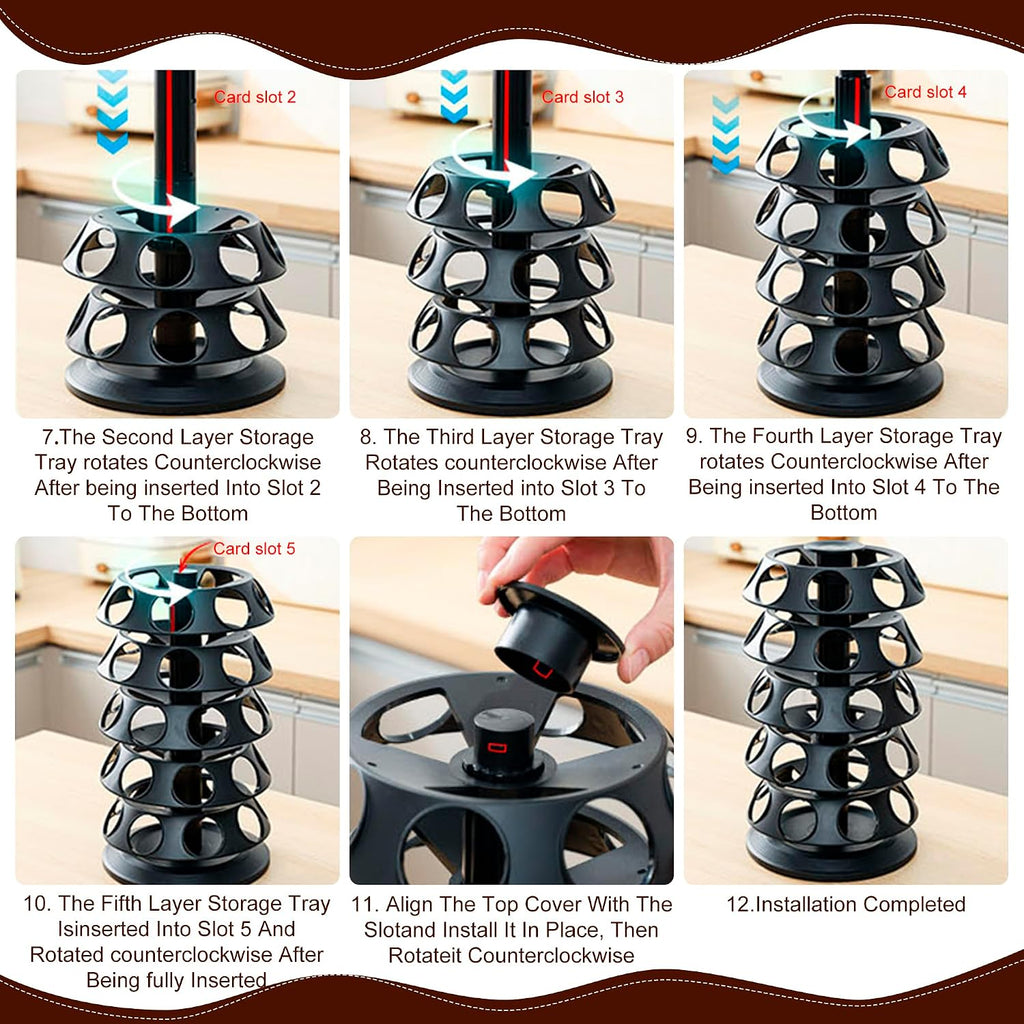 CEHNCEH K Cup Holder, Coffee Pods Holder with 40 K-Cup Pods New Model Black