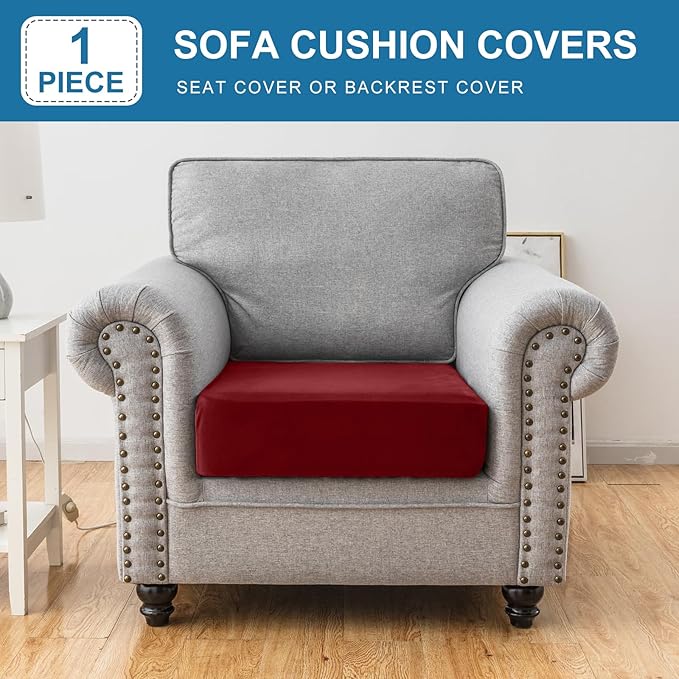 Couch Cover Stretch Velvet Sofa Cushion Cover 1-Piece - Image 3
