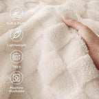 Bedsure GentleSoft Cream Throw Blanket - Image 3