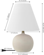 JONATHAN Y Asher 18.25" Gourd LED Table Lamp, Matte Cream, Set of 2