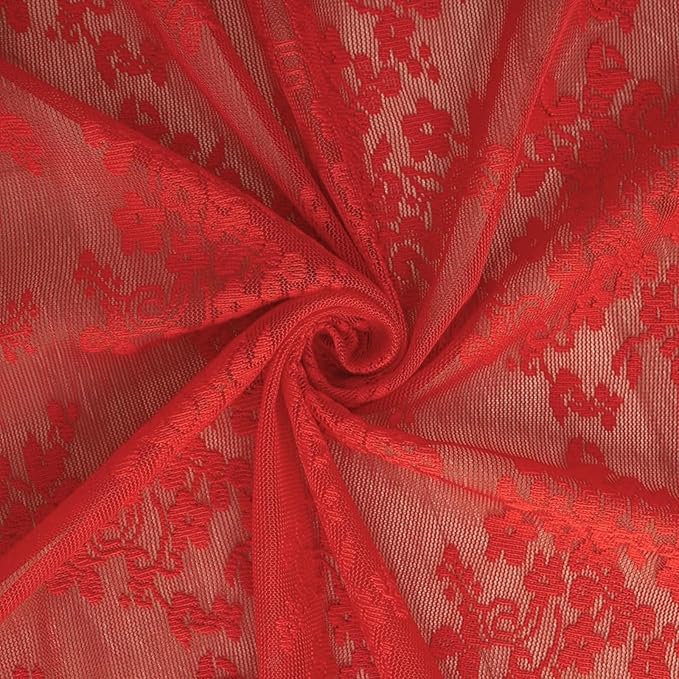 YJ YANJUN Vintage Lace Curtains 90 Inches Long 2 Panels - Image 6