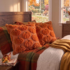 Fall Pillow Covers Pumpkin Fall Decor 18x18 Set of 2 Caramel