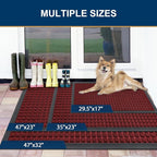 Smiry Front Door Mat Outside Entrance, Heavy Duty Natural Rubber Doormat - Image 6