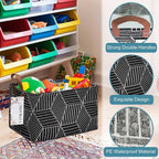 Rectangular Black Cube Storage Bin Nursery Hamper