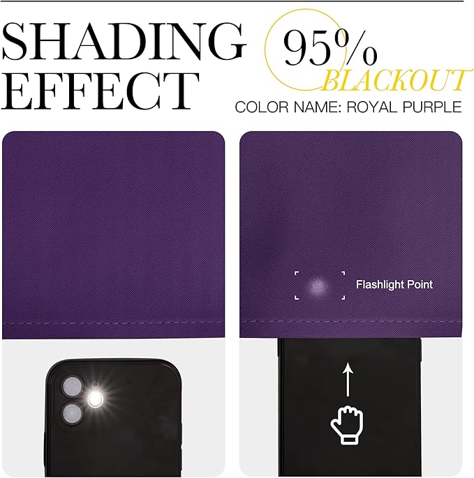 NICETOWN Royal Purple Blackout Curtains 78 inches Length - Image 4