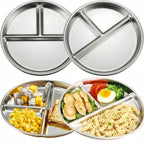5 Pack Stainless Steel Dinnerware Set, Camping Plates Cups and Bowls Set