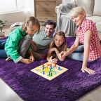 Shag Area Rugs for Bedroom Living Room, 6X9 Ultra Soft Purple Fluffy Area Rugs - Image 3