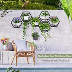 3Pcs Floating Wall Shelves Plant Holders, 7.9inch Wall Mounted Plant Stand