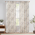 jinchan Linen Blend Curtain Floral Curtains by JINCHAN