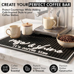 Coffee Bar Mat, Rise and Shine - Coffee Bar Accessories, Station, 18x12