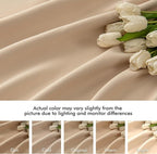 MIULEE Back Tab Beige Curtains 96 Inch Long 2 Panels Set - Image 8