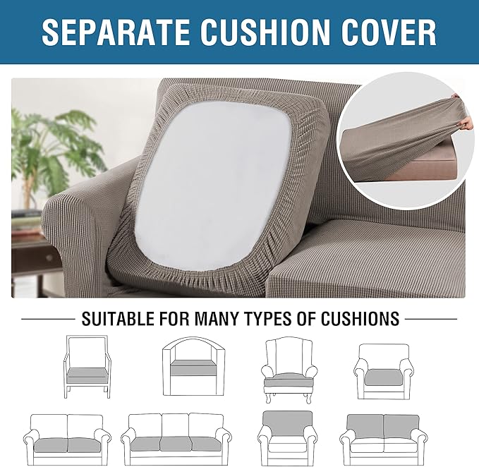 H.VERSAILTEX 3 Piece Stretch Sofa Covers - Image 5