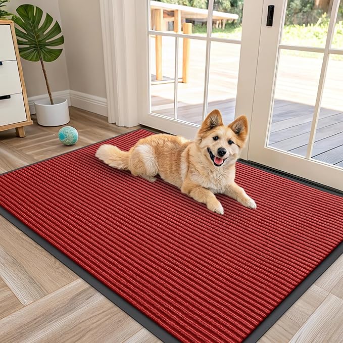 OLANLY Front Door Mat Indoor Outdoor Entrance, Waterproof Heavy Duty Doormat by OLANLY