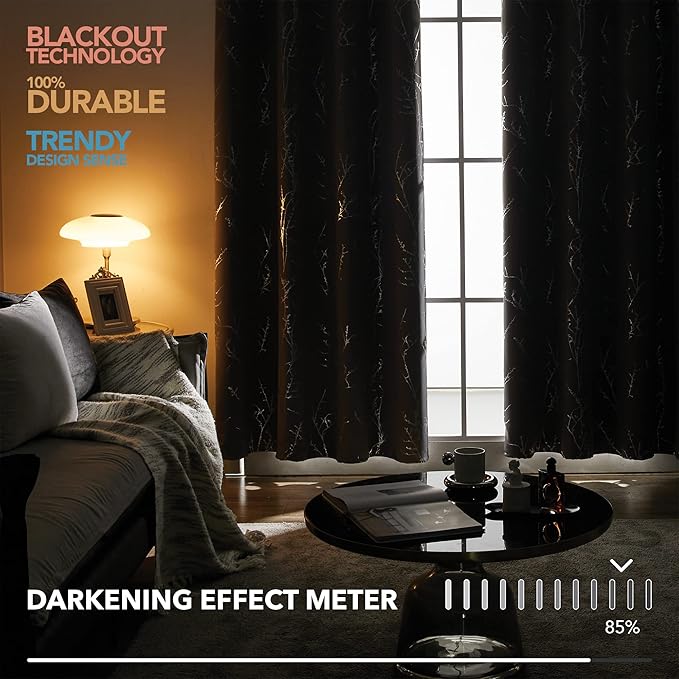 Deconovo Grey Blackout Curtains - Image 7