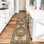 Yamaziot Washable Runner Rug, 2x10 Non-Slip Boho Vintage Hallway Rug Runner - Image 8
