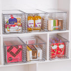 Vtopmart 2 Pack Large Stackable Storage Drawers, Clear