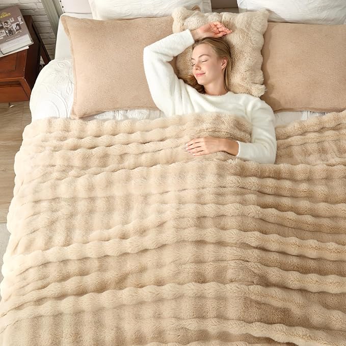 Cozy Bliss Faux Fur Throw Blanket by CozyBliss
