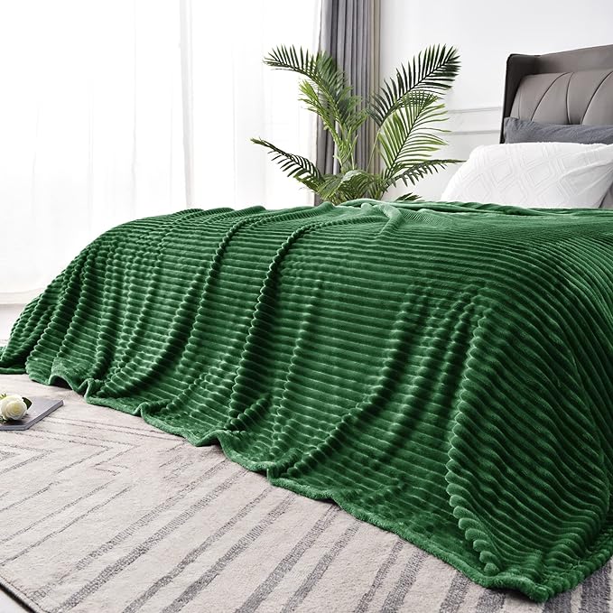 BEDELITE Fleece Blanket King Size – 3D Ribbed Jacquard Soft and Warm Decorative by BEDELITE