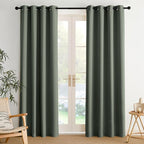 NICETOWN Room Darkening Draperies Curtains Panels, 2 Panels Dark Mallard W52 x by NICETOWN