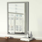 Amazon Basics Rectangular Wall Mount Mirror for Bedroom, Living Room, Entryway, 24" x 36", Standard Trim, Nickel, Hangs Horizontally or Vertically