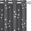 Deconovo Designer Series Silver Cubic Print Blackout Curtains by Deconovo