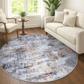 IOHOUZE Abstract Round Area Rug 6 Ft Washable Circle Rugs Large Round Rug Non by iOhouze