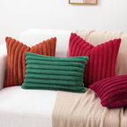 decorUhome Cozy Faux Fur Throw Pillow Covers 26x26 Set of 2 Decorative Soft - Image 7