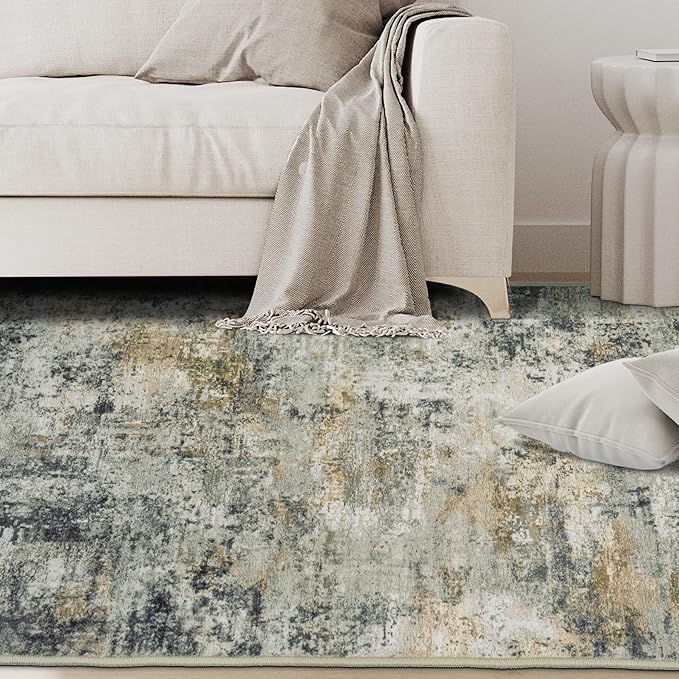 8x10 Area Rugs for Living Room Rug Washable: Abstract Large Rug for Dining Room - Image 3