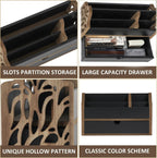 Desk Organizer with Drawer Wood File Office Mail Organizer Countertop