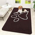 OLANLY Dog Door Mat for Muddy Paws 59x32, Paw Print Design, Absorbs Moisture by OLANLY